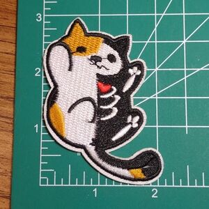 2/$10 Cute Cat Split Bones Embroidered Patch